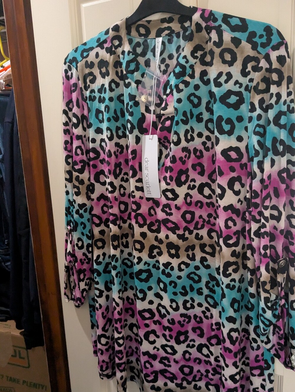 Scarlett Multicolor Leopard Print Blouse – Pink, Blue, Cream, Black